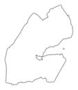 Djibouti outline map