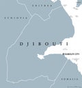 Djibouti political map Royalty Free Stock Photo