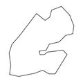 Djibouti vector country map thin outline icon