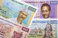 Djiboutian franc, a background Royalty Free Stock Photo
