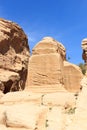 Djinn block at ancient city of Petra, Jordan