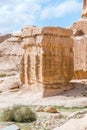 Djinn Block in ancient city of Petra in Jordan. Royalty Free Stock Photo