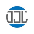 DJL letter logo design on white background. DJL creative initials circle logo concept Royalty Free Stock Photo
