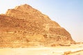 The Djoser Pyramid, the first pyramid erected in the Sahara desert, Egypt. Step Pyramid in Saqqara Royalty Free Stock Photo