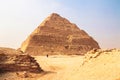 The Djoser Pyramid, the first pyramid erected in the Sahara desert, Egypt. Step Pyramid in Saqqara Royalty Free Stock Photo