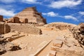 Djoser`s great step pyramid in Saqqara. Ancient Egypt.