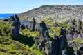 Volcanic lava formations of Djupalonssandur Royalty Free Stock Photo