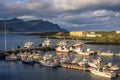 DJUPIVOGUR, ICELAND - AUGUST 10, 2019: Boats in Djupivogur Port