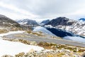 Djupvatnet lake and road to Dalsnibba mountain Norway Royalty Free Stock Photo