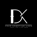 DK KD abstract vector logo monogram template Royalty Free Stock Photo