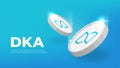DKA coin cryptocurrency concept banner background Royalty Free Stock Photo