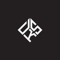 DKS letter logo design on black background. DKS creative initials letter logo concept. DKS letter design Royalty Free Stock Photo