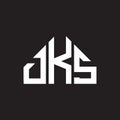 DKS letter logo design on black background. DKS creative initials letter logo concept. DKS letter design Royalty Free Stock Photo