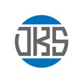 DKS letter logo design on white background. DKS creative initials circle logo concept. Royalty Free Stock Photo