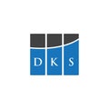DKS letter logo design on WHITE background. DKS creative initials letter logo concept. DKS letter design Royalty Free Stock Photo