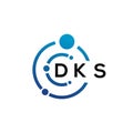 DKS letter logo design on white background. DKS creative initials letter logo concept. DKS letter design Royalty Free Stock Photo