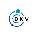 DKV letter logo design on white background. DKV creative initials letter logo concept. DKV letter design Royalty Free Stock Photo