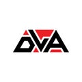 DLA triangle letter logo design with triangle shape. DLA triangle logo design monogram. DLA triangle vector logo template with red Royalty Free Stock Photo
