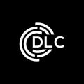 DLC letter logo design on black background. DLC creative initials letter logo concept. DLC letter design
