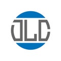 DLC letter logo design on white background. DLC creative initials circle logo concept.