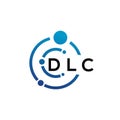 DLC letter logo design on white background. DLC creative initials letter logo concept. DLC letter design