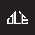 DLE letter logo design on black background. DLE creative initials letter logo concept. DLE letter design Royalty Free Stock Photo