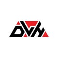 DLH triangle letter logo design with triangle shape. DLH triangle logo design monogram. DLH triangle vector logo template with red Royalty Free Stock Photo