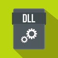 DLL file icon, flat style