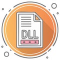 DLL File Icon Graphic Illustration of Software Library Module Royalty Free Stock Photo
