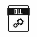 DLL file icon, simple style Royalty Free Stock Photo