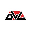 DLL triangle letter logo design with triangle shape. DLL triangle logo design monogram. DLL triangle vector logo template with red Royalty Free Stock Photo
