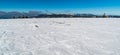 Dlouhe strane and Keprnik from Jeleni hrbet hill summit in winter Jeseniky mountains in Czech republic Royalty Free Stock Photo