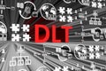 DLT concept blurred background 3d Royalty Free Stock Photo