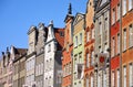 Dluga street archtecture view with old building in the town of Gdansk Poland Royalty Free Stock Photo