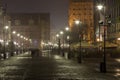 Dlugi Targ street, Main Historic City at night. Gdans, Poland Royalty Free Stock Photo