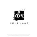 DM initial square logo template vector. A logo design for company and identity business