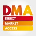 DMA - Direct Market Access acronym concept Royalty Free Stock Photo