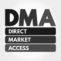 DMA - Direct Market Access acronym concept Royalty Free Stock Photo