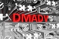 DMADV concept blurred background 3d Royalty Free Stock Photo