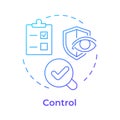 DMAIC control phase blue gradient concept icon