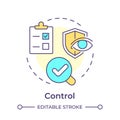 DMAIC control phase multi color concept icon