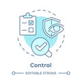DMAIC control phase soft blue concept icon