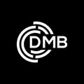 DMB letter logo design on black background. DMB creative initials letter logo concept. DMB letter design Royalty Free Stock Photo