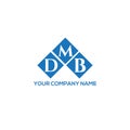 DMB letter logo design on WHITE background. DMB creative initials letter logo concept. Royalty Free Stock Photo