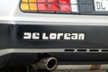 DMC DeLorean Logo Sign Close up Royalty Free Stock Photo