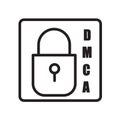 dmca icon isolated on white background Royalty Free Stock Photo