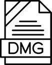 DMG Outline Vector Icon Royalty Free Stock Photo
