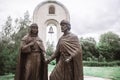 Monument to the Holy Prince Peter and Princess Fevronia in the Museum and exhibition complex. Patron saints of family, love and