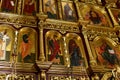 Dmitrov, Russia - March 10. 2018. iconostas of Borisoglebsky male monastery Royalty Free Stock Photo