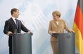 Dmitry Medvedev (Dmitri Medwedew), Chancellor Angela Merkel
